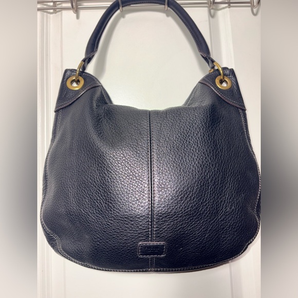 Fossil Leather Colorblock Hobo Shoulder Bag | Pebbled Leather - Picture 6 of 12